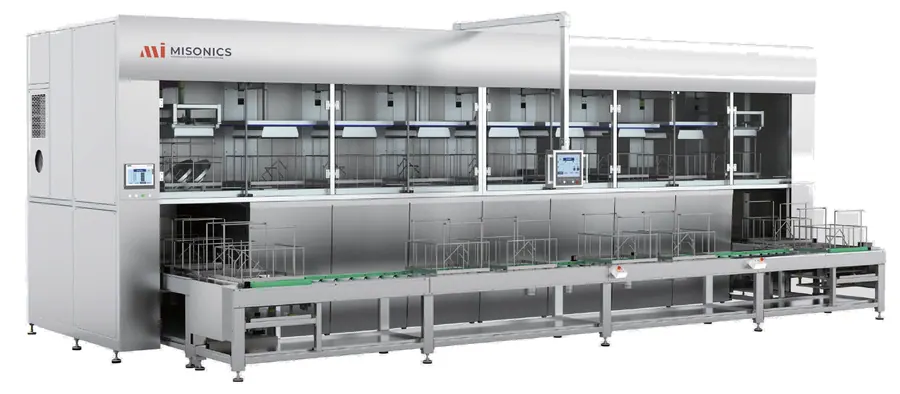 Misonics CM series multi-stage ultrasonic cleaning line