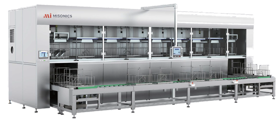 Misonics CM series multi-stage ultrasonic cleaning line
