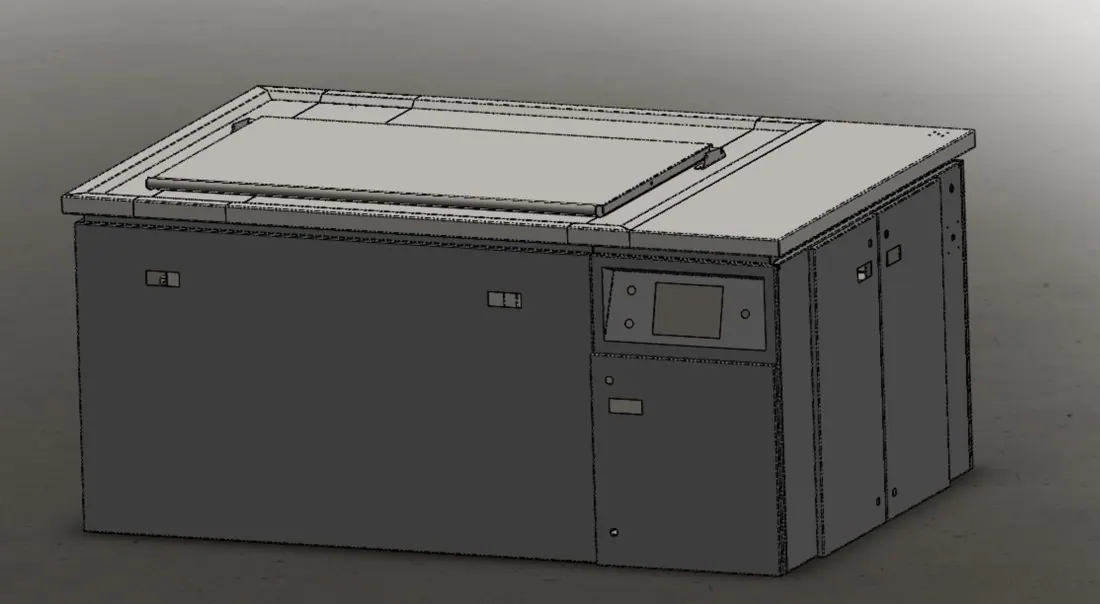 Custom 370 L tank — engineering model