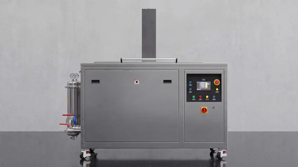 Misonics EvoSonic EVS 300 industrial ultrasonic tank, front elevation