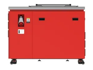 Misonics MSX 140 industrial ultrasonic cleaner — Rear — generator bay and cooling