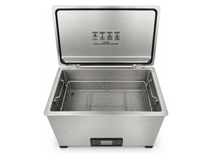 Misonics MSX 30 industrial ultrasonic cleaner — Looking into the tank — 490 × 235 mm working area