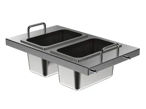 Misonics MSX 50 industrial ultrasonic cleaner — Twin pan insert