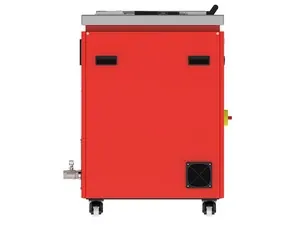 Misonics MSX 70 industrial ultrasonic cleaner — Left side — drain valve and services