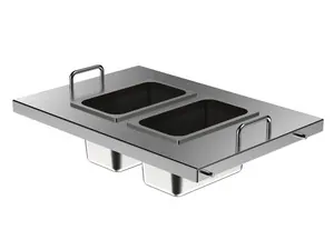 Misonics MSX 70 industrial ultrasonic cleaner — Twin pan insert