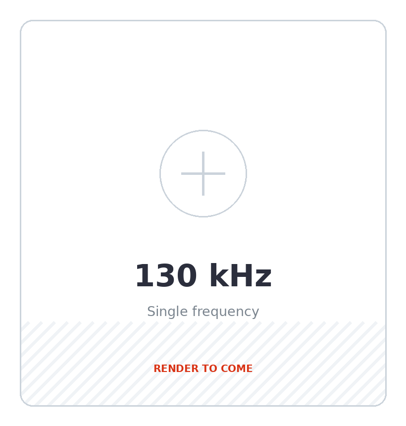 Single-frequency ultrasonic transducer element, 130 kHz