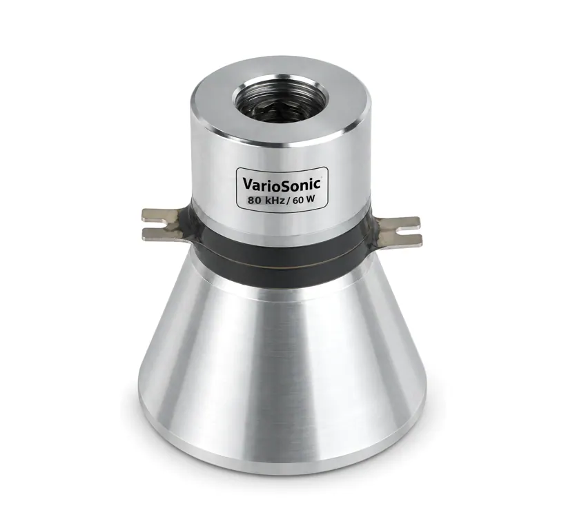Single-frequency ultrasonic transducer element, 60 W at 80 kHz