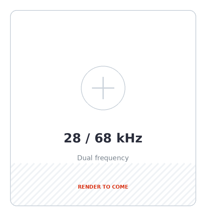 Dual-frequency ultrasonic transducer element, 28/68 kHz