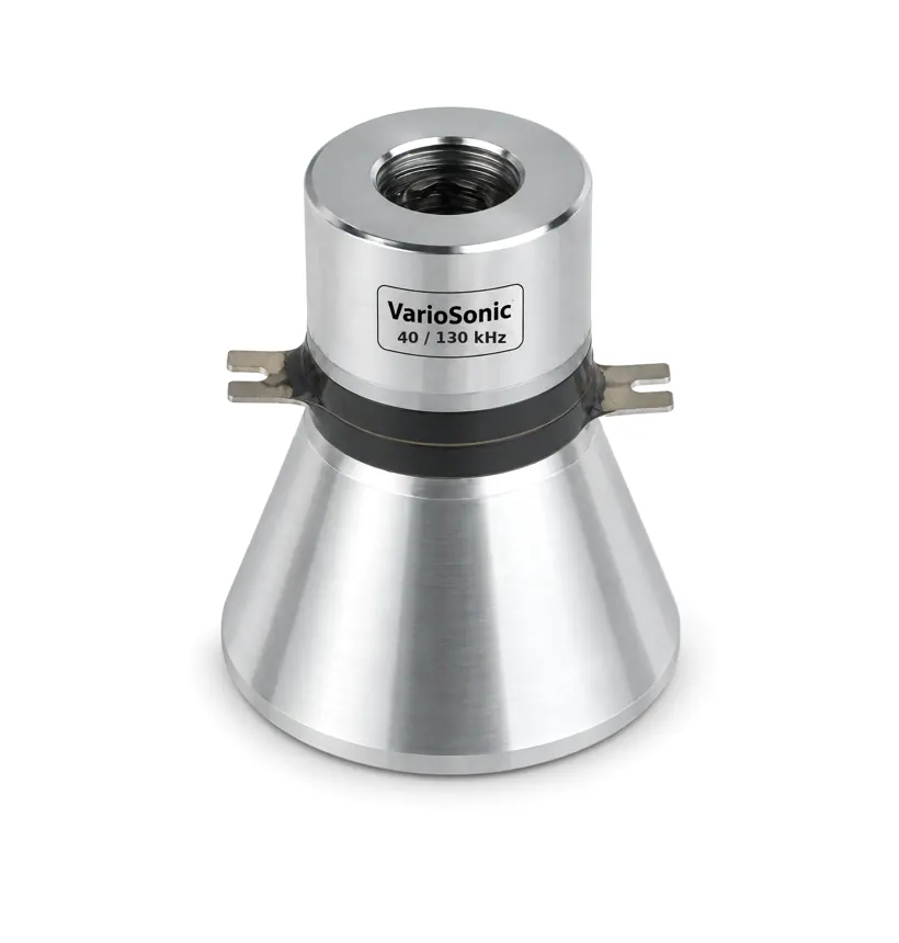 Dual-frequency ultrasonic transducer element, 40/130 kHz
