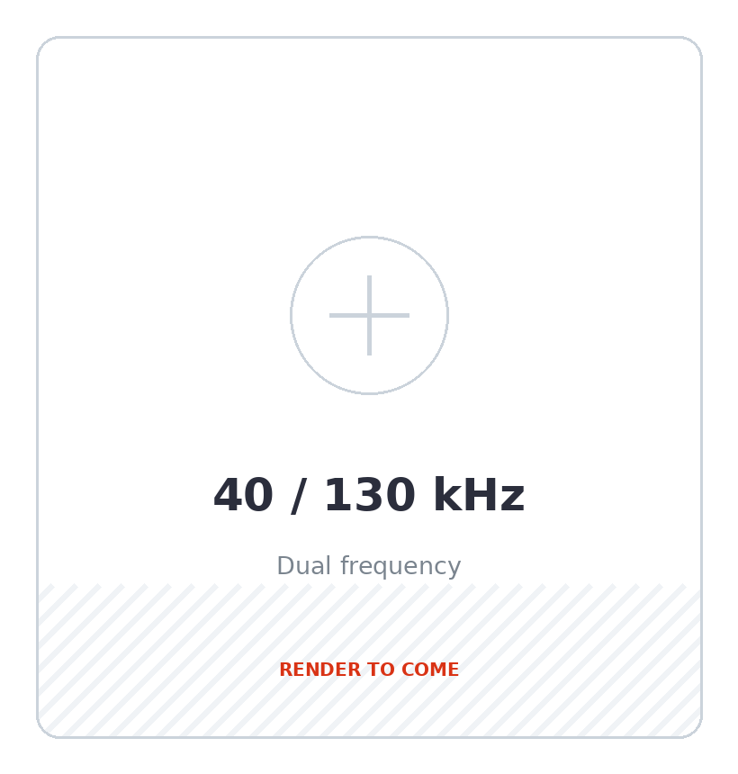 Dual-frequency ultrasonic transducer element, 40/130 kHz