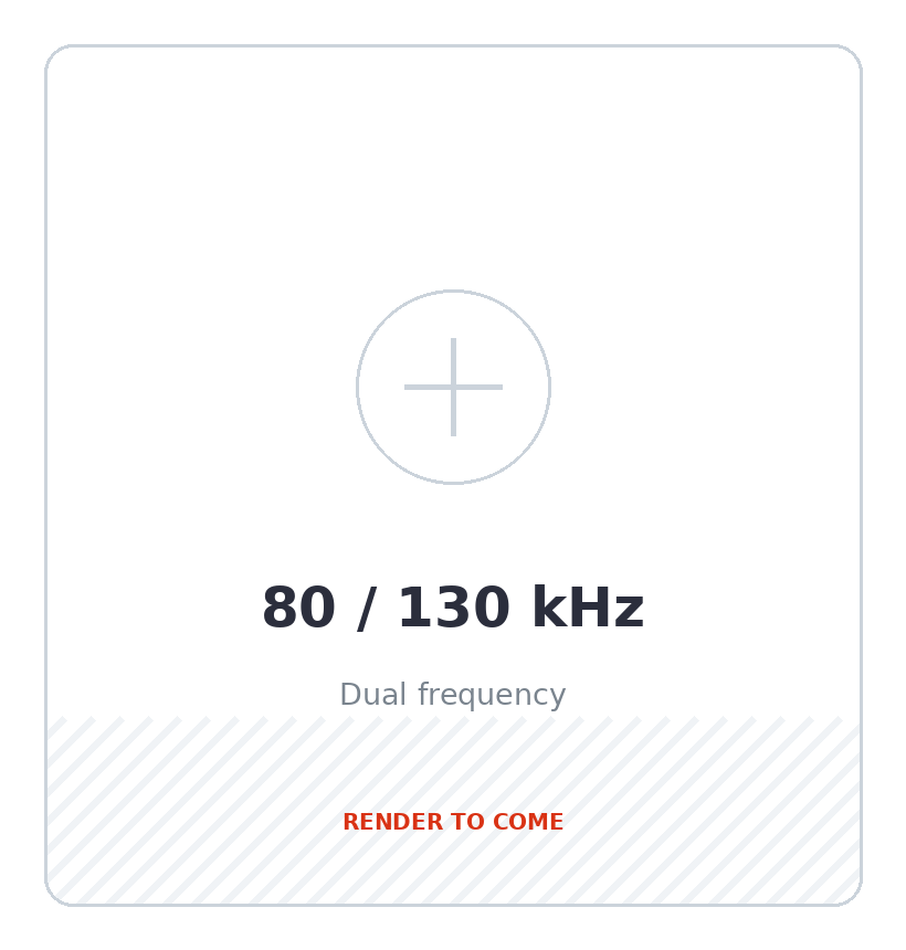 Dual-frequency ultrasonic transducer element, 80/130 kHz