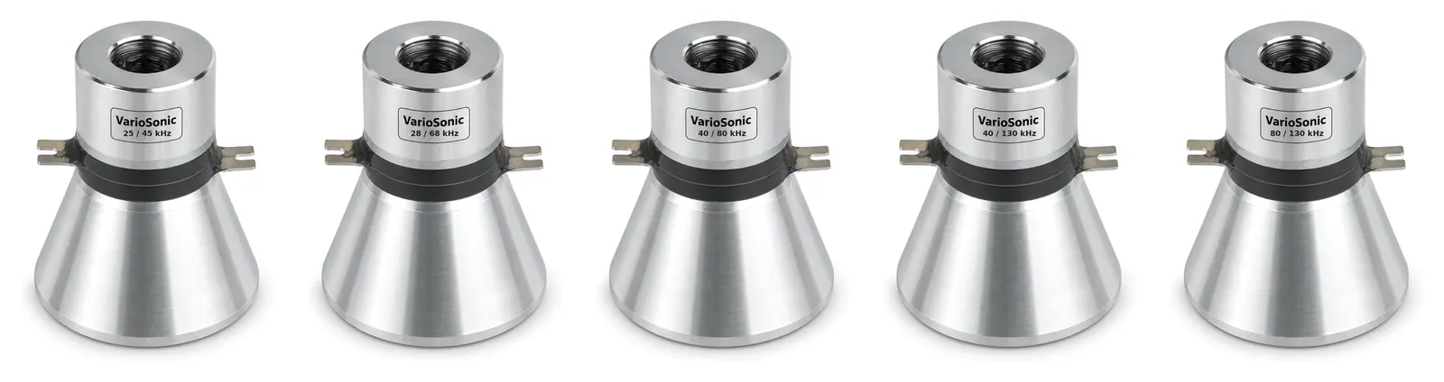 The Misonics VarioSonic dual-frequency transducer range