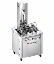 Misonics SonoLift powered-lift ultrasonic cleaner &mdash; Basket raised to drain position