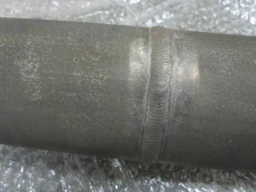 Mild steel weld after cleaning