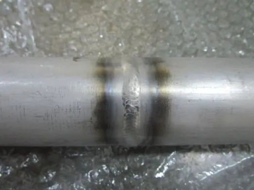 Stainless steel weld after cleaning and passivation