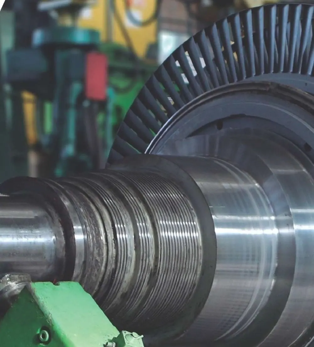 Steam turbine rotor, the size of part the largest UltraTecno tanks take